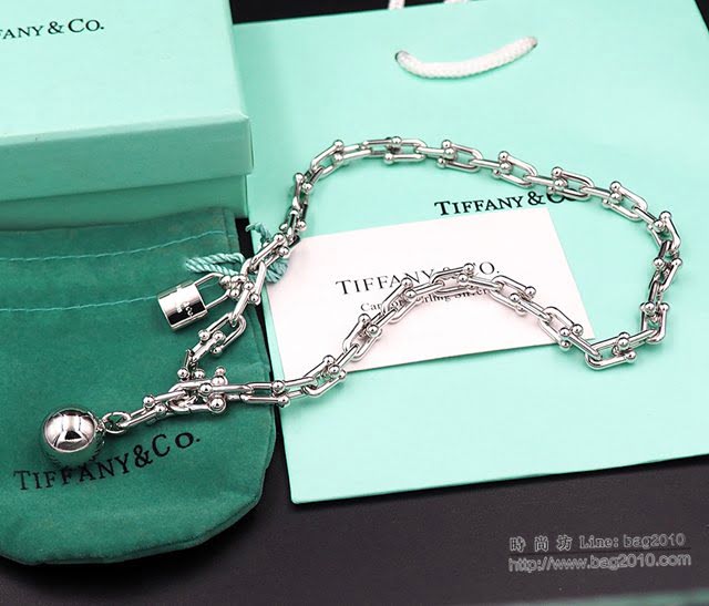 Tiffany純銀飾品 蒂芙尼女士專櫃爆款HardWear環扣手鏈項鏈 Tiffany雙層手鏈  zgt1787